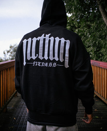 ZIP UP OVERSIZED HOODIE OLD ENGLISH