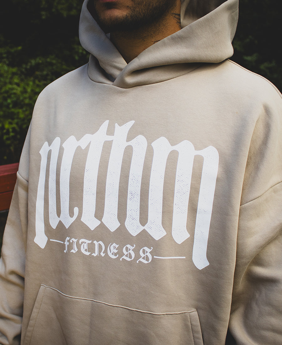 OVERSIZED HOODIE OLD ENGLISH SAND